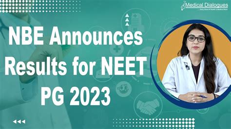 Nbe Announces Results For Neet Pg 2023 Youtube