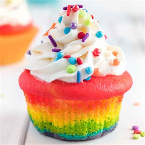 Really Cool Rainbow Cupcakes