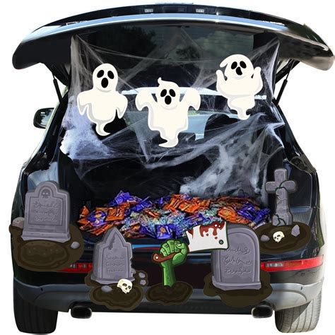 PARTYLOUD Trunk Or Treat Car Decorations Kit Halloween Tombstone Theme