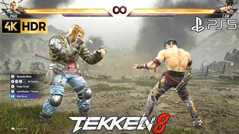 Paul Vs Law TEKKEN 8 Paul Vs Law Fight Scene 4K Tekken 8 Paul Vs Law