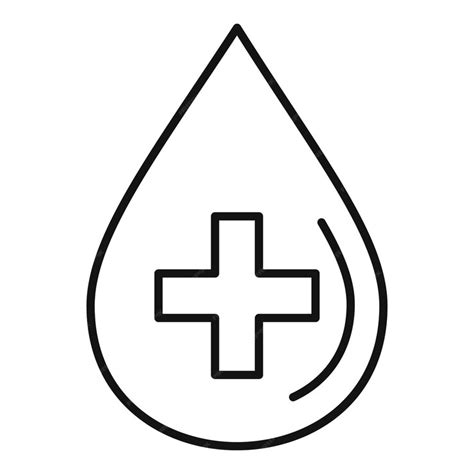 Premium Vector Medical Blood Drop Icon Outline Medical Blood Drop