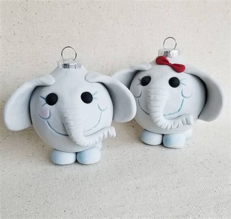 Elephant Christmas Ornaments Etsy