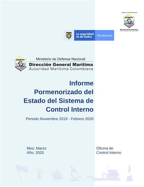 Pdf Informe Pormenorizado Del Estado Del Sistema De Control Interno