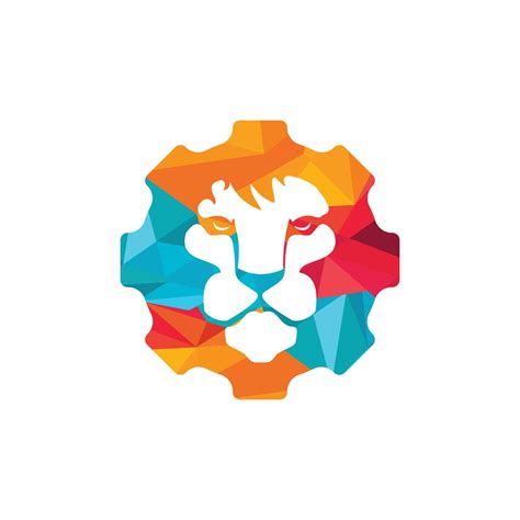 Creative lion gear vector logo design. Lion tech logo concept. 11405714