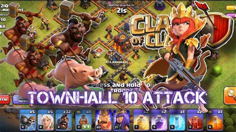 වල් ඌරො ටිකක් 🐷 Clash Of Clans Th10 My Attack Strategy Queen