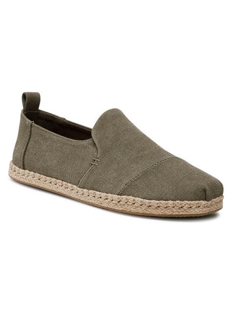 Espadryle Toms Deconstructed Alpargata Rope 10011621 Zielony Eobuwie