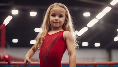 Long Blond Haired Small Girl Gymnast With Red Leot By Frankieondrums On Deviantart