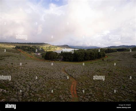 An Aerial View Of The Connemara Lakes In Zimbabwes Nyanga Stock Photo