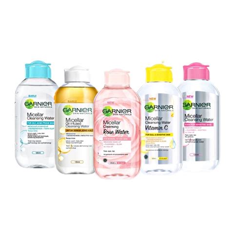 Jual Garnier Micellar Water Cleansing Water Blue Pink Rose Water