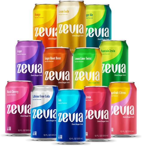 Amazon Zevia Zero Calorie Soda Rainbow Variety Pack Ounce