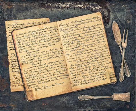 Handwritten Antique Recipe Book Food Images Creative Market