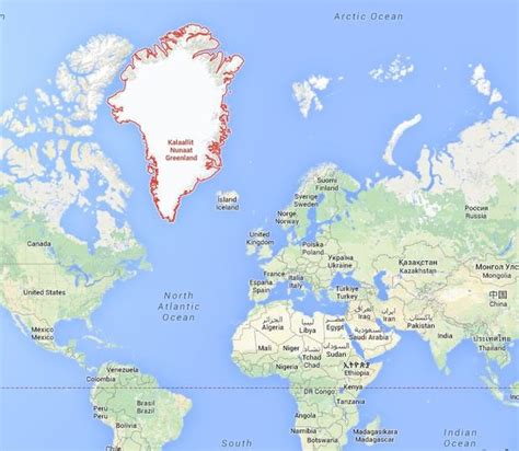 Greenland In World Political Map Map Of Usa Time Zones