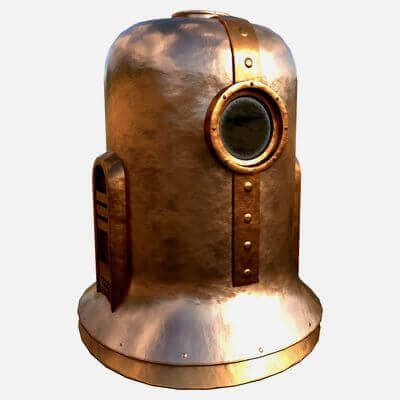 Diving Helmet Model C 04 Clean Bronze 3D Model By Gsommer