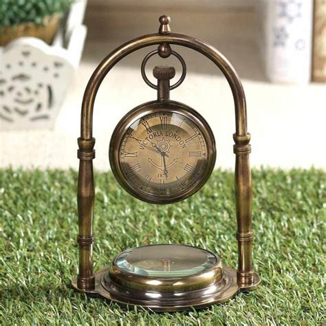 Buy Antique Victoria Table Clock With Compass Stand At 23 Off Online