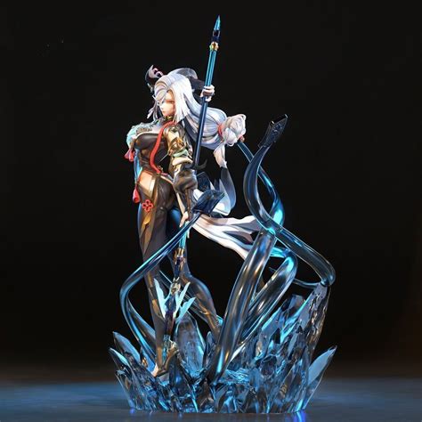 Anime Genshin Impact Shenhe Figure Unpainted Gk Model D Printed Resin