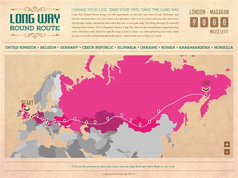 Long Way Round Map on Behance