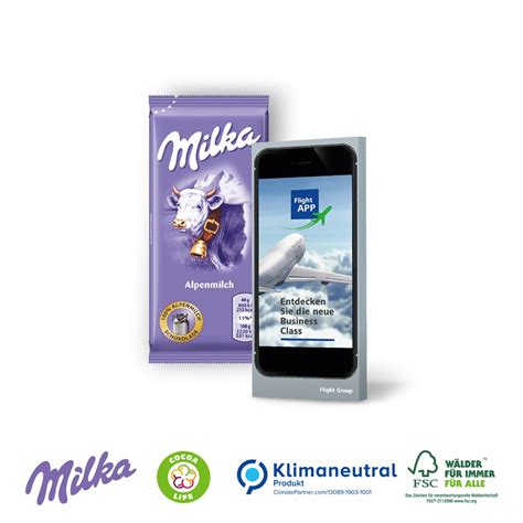 Schokoladentafel Von Milka 40 G Klimaneutral FSC Auf Produkt