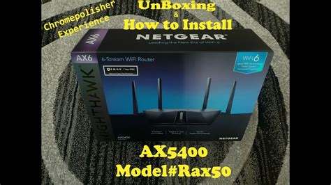 NETGEAR Nighthawk AX6 6 Stream Wifi Unboxing AX6 Model RAX50 2021