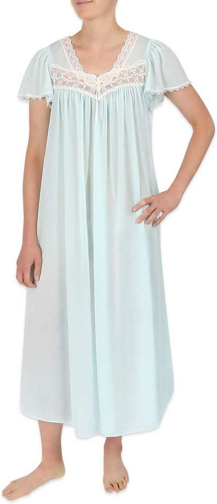 Miss Elaine Silk Essence Nightgown Long Silky And Sheer Tricot Gown