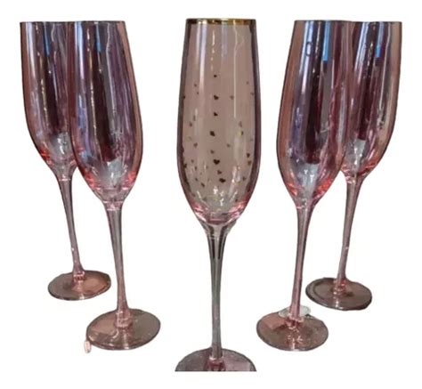 Set De Copas Brindis Boda Xv A Os Rose Gold Rosa Oro Env O Gratis