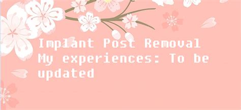 Nexplanon Removal- My experiences post removal. : r/Nexplanon