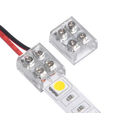 Connecteur câblé pour Ruban LED 12 24V DC avec Vis Ledkia