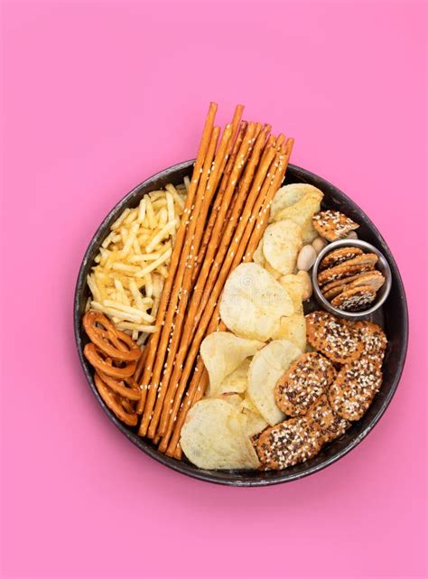 Salty snacks stock photo. Image of party, homemade, pretzel - 259406232