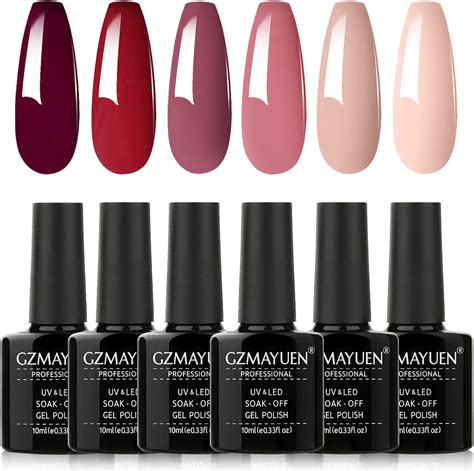 Vernis à Ongles Gel Semi Permanent Vernis Semi Permanent Rouge Nude ML Vernis Gel UV Vernis