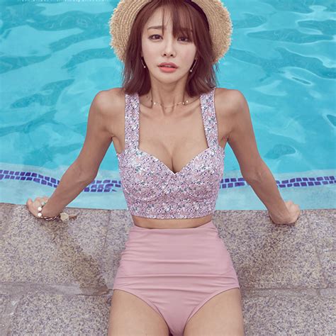 Sexy High Waist Bikini Swimsuit Female Split Triangle Slim Swimsuit On Luulla