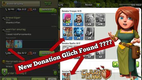 Clash Of Clans New Donation Glich Found Coc New Glich Found Youtube