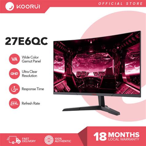 Koorui 27e6qc Qhd Curved 27 Inch Monitor Fast Va Computer Gaming