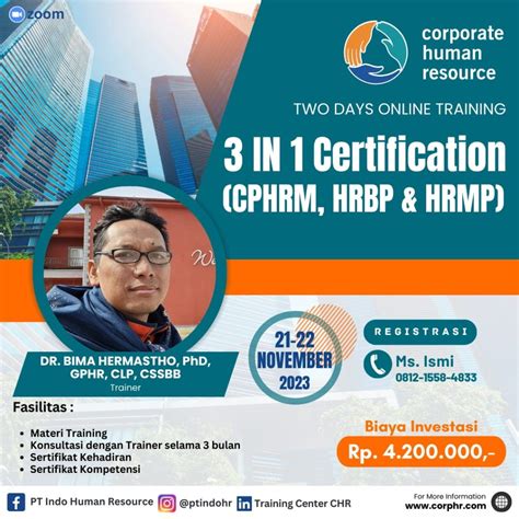 3 In 1 Certification Cphrm Hrbp And Hrmp Next Generation 21 22 November 2023 Corporate