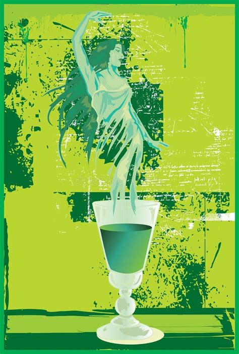 Green Fairy Absinthe stock vector. Illustration of booze - 3695630