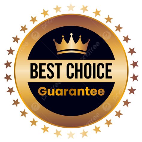 Best Choice White Transparent Elegant Golden Best Choice Badge