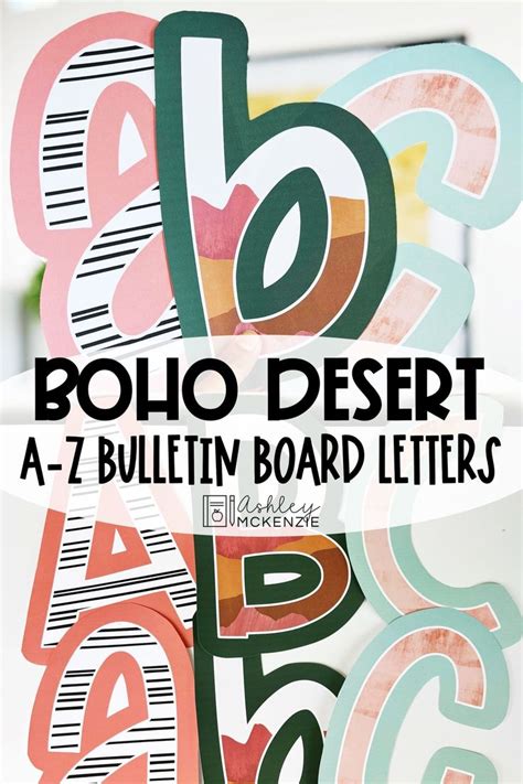 Boho Desert Bulletin Board Letters A Z Punctuation And Numbers