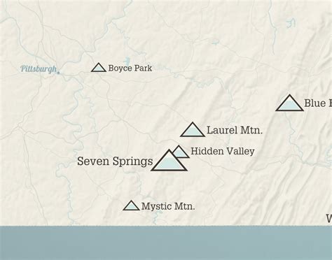 Pennsylvania Ski Resorts Map 11x14 Print - Best Maps Ever