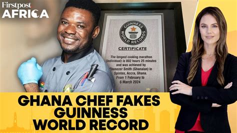 Ghanaian Chef Ebenezer Smith Fakes Guinness World Records Award