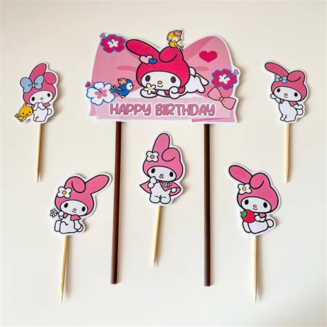 Jual TOPPER MY MELODY TOPPER KUE MY MELODY CAKE TOPPER MY MELODY