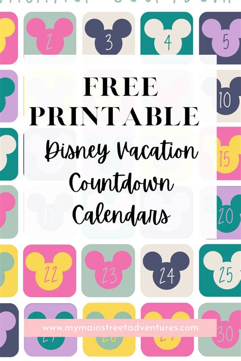 Disney Countdown Calendar Artofit