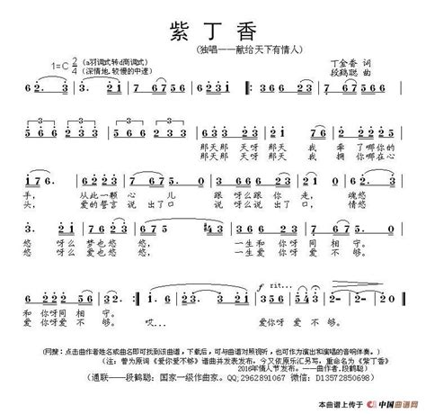 紫丁香（丁金香词 段鹤聪曲）