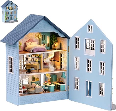 Spilay Dollhouse Diy Miniature Wooden Furniture Kit Mini