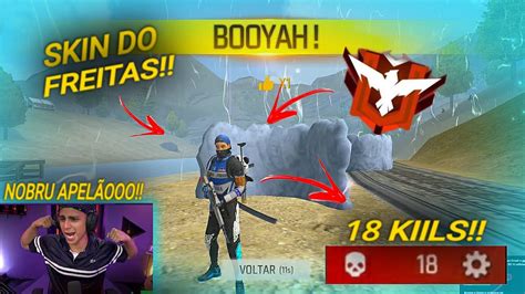 NOBRU COLOCOU A SKIN DO FREITAS E FEZ 18 KIILS NESSA PARTIDA RANQUEADA