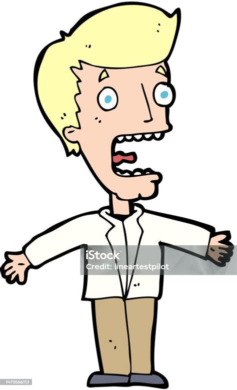 Cartoon Screaming Man Stock Illustration - Download Image Now - Adult ...