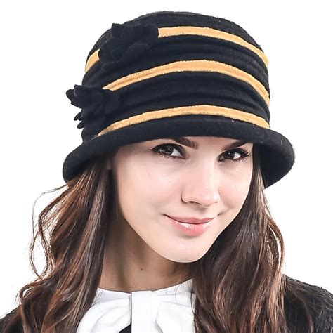 Lady Wool Bucket Hat Female Church Derby Dress Hat Womens Sweet Cute