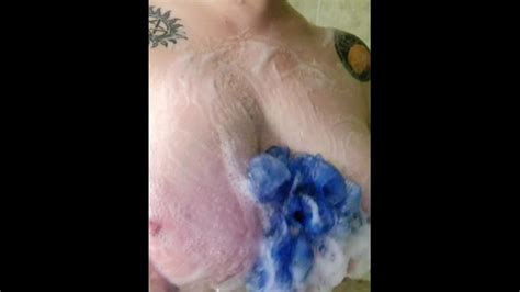 Soaping Up My Tits In The Shower