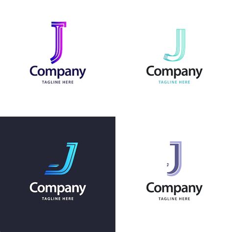 Dise O De Paquete De Logotipo Grande Con Letra J Dise O De Logotipos