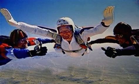 George H W Bush Skydives At 90 Happy 90th Birthday Video Happy