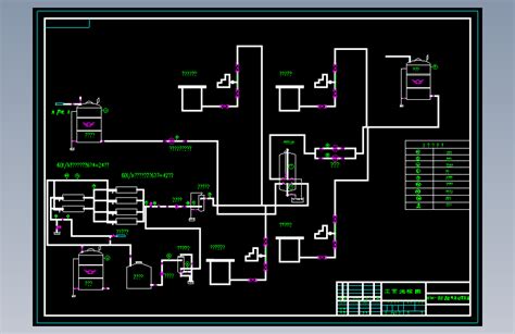 60th一级反渗透纯水处理系统工艺流程图autocad 2004模型图纸下载 懒石网