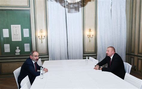 Azerbaijani President Ilham Aliyev Meets With Armenian Prime Minister