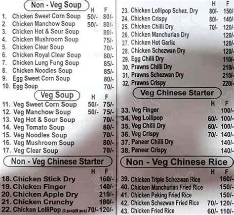 Menu at CHINESE CHOOLAH, Mira Bhayandar